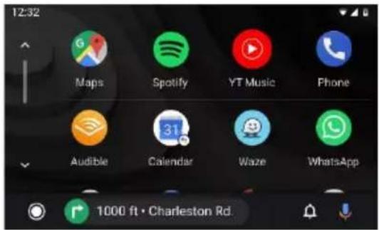 12:32 Maps Spotify YT Music Phone Audible Calendar Waze WhatsApp 1000 ft • Charleston Rd.