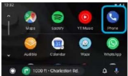 12:32 Maps Spotify YT Music Phone Audible Calendar Waze WhatsApp 1000 ft • Charleston Rd.