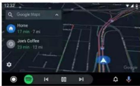 12:32 Google Maps Home 17 min - 7 mi Joe's Coffee 23 min - 12 mi Google
