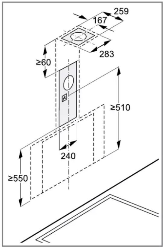 BOSCH DWK81AN60 - Dimensions de l'appareil - 3