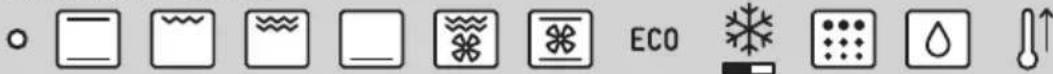 Row of icons representing environmental or ecological symbols including water, gas, and CO2