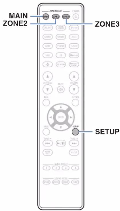 DENON AVC-X6800H - Spécification de la zone utilisée avec la télécommande - 1