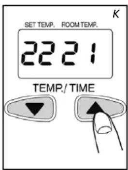 SET TEMP. ROOMTEMP. 22.21 K TEMP./ TIME