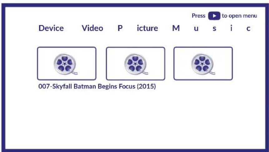 Press to open menu Device Video Picture Music 007-Skyfall Batman Begins Focus (2015)
