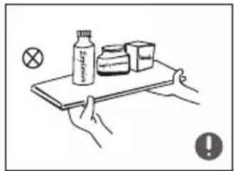 Illustration showing a hand holding a tray with a bottle labeled 'Ergenesis' and a cross symbol, alongside a box and warning icon.
