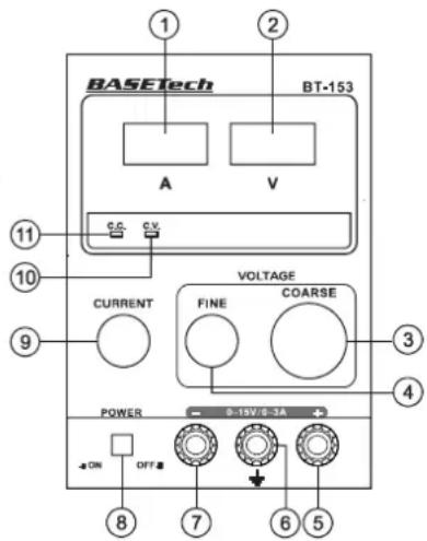 BASETECH BT-153 - Eléments de fonctionnement - 1