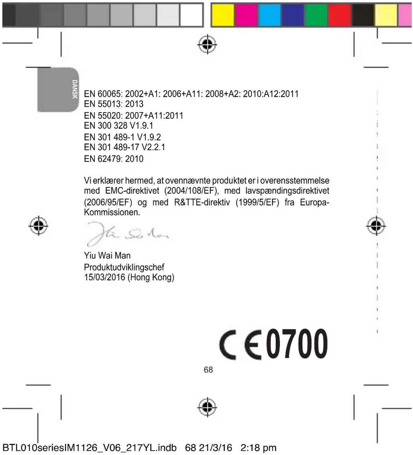 LEXIBOOK BTL010FZ - OVERENSSTEMMELSESERKLÆRING - 4