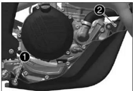 GasGas MC 250F Factory Edition (2024) - Déposer la protection moteur (FACTORY EDITION) - 1