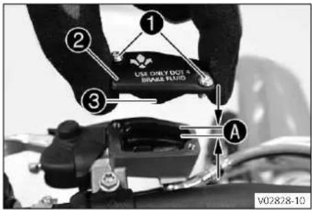 USE ONLY DOT'S BRUCE FLUID ① ② ③ A V02828-10