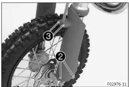 GasGas MC 50 (2024) - Remonter la protection de fourche - 2