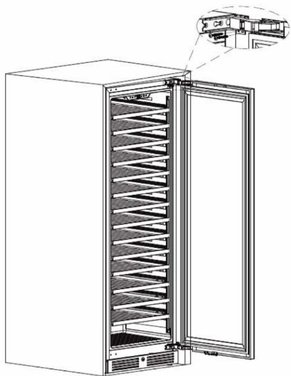 Zephyr Presrv PRB24F01BPG - Installation de la charnière Hettich - 1