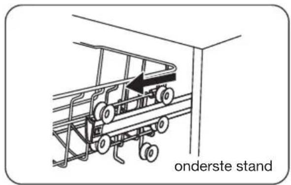 ETNA VW642N - De hoogte van de bovenste korf (type 1) aanpassen (afhankelijk van het model) - 1