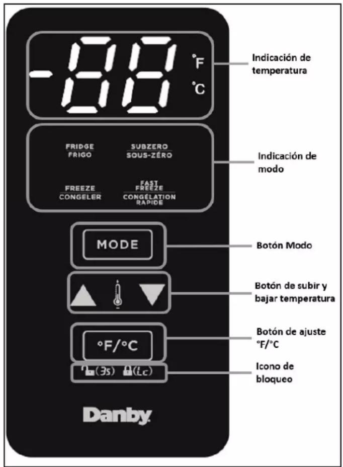DANBY DUF140A1WDB - PANEL DE CONTROL - 1
