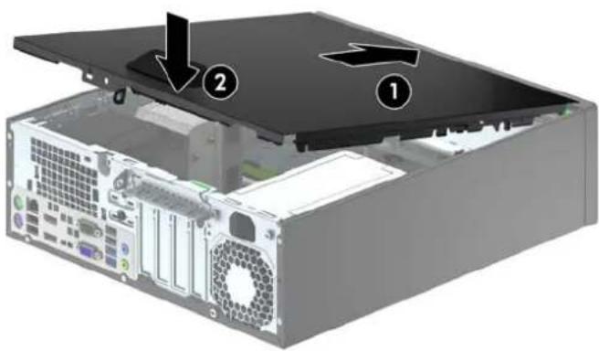 HP EliteDesk 700 G1 - Remise en place du panneau d'accès à l'ordinateur - 1