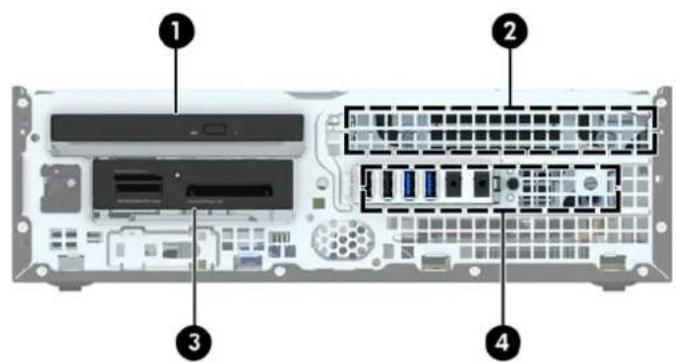 HP EliteDesk 700 G1 - Emplacement des lecteurs - 1