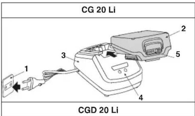 STIGA C 215 DU - ŁADOWANIE AKUMULATORA - 1