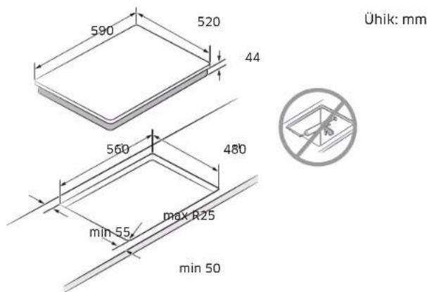 SAMSUNG NZ64B5045KK - Pliidiplaadi paigaldamine - 2