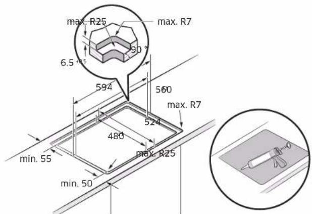 SAMSUNG NZ64B5045KK - Instalace varné desky - 2