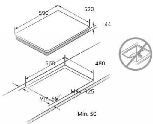SAMSUNG NZ64B5045KK - Instalar a placa - 2