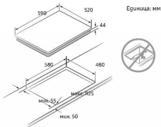 SAMSUNG NZ64B5045KK - Инсталиране на плочата - 2