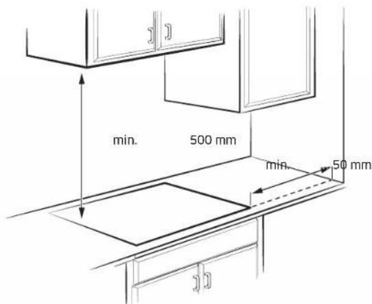 SAMSUNG NZ64B5045KK - Installing the hob - 1