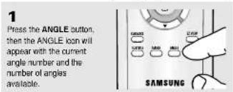 SAMSUNG DVD-P250K - Using the ANGLE button (DVD) - 1