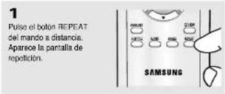 SAMSUNG DVD-P250K - Repetición de la reproducción - 1