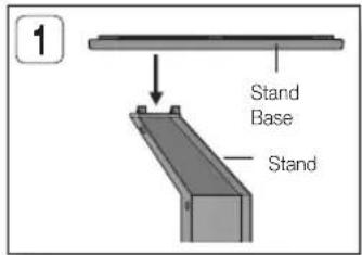 SAMSUNG HT-D555WK - Installing the Speakers on the Tallboy Stand - 1