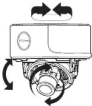 SAMSUNG SCC-B5395N - Regolare la direzione della telecamera - 1