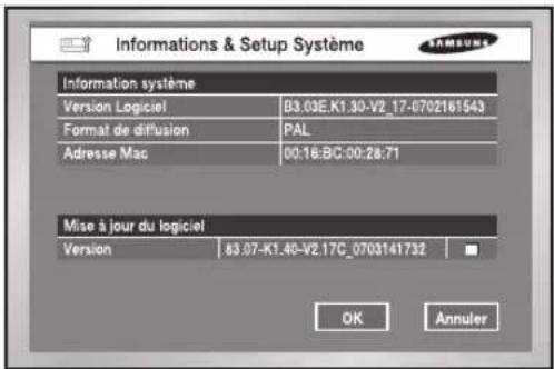 SAMSUNG SHR-2082P2 - Informations système &amp; Configuration - 1