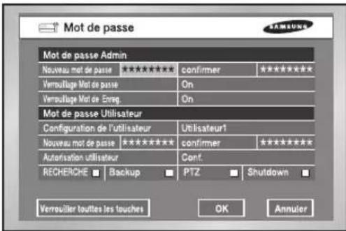 SAMSUNG SHR-2082P2 - Mot de passe - 1