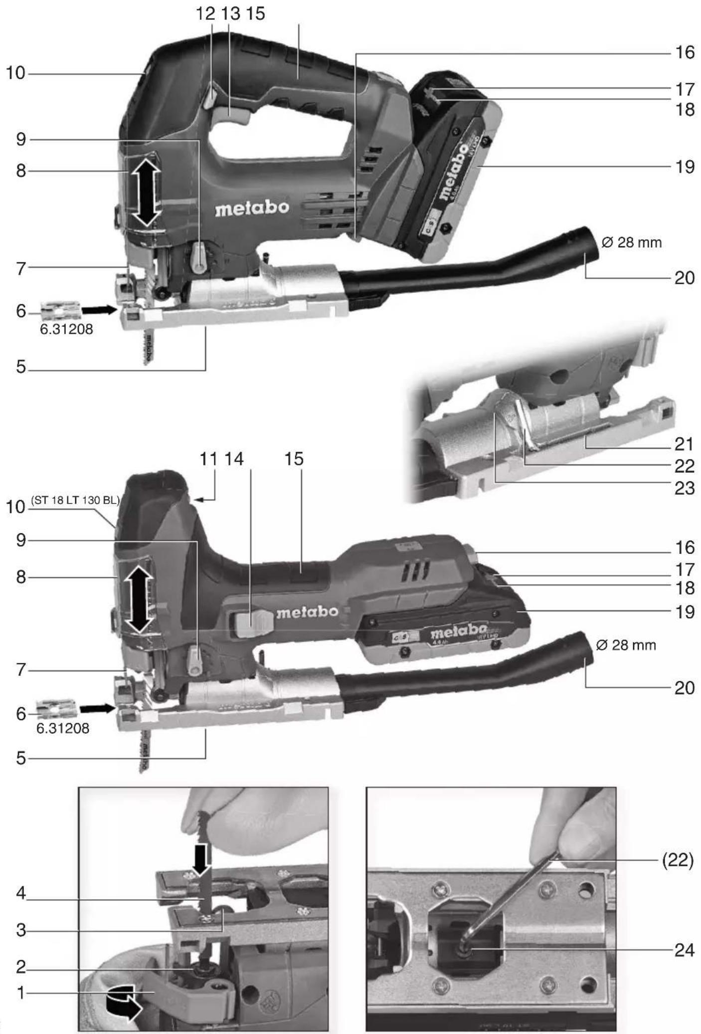 METABO ST 18 LT 130 BL - 1