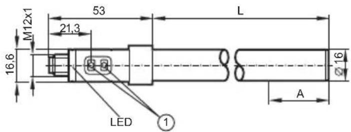 IFM LI2243 - Schéma d'encombrement - 1