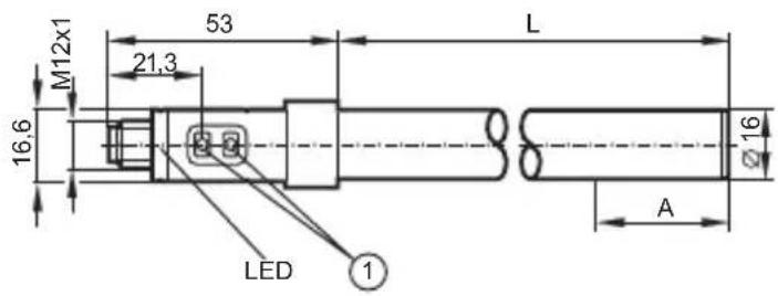 IFM LI2243 - Scale drawing - 1