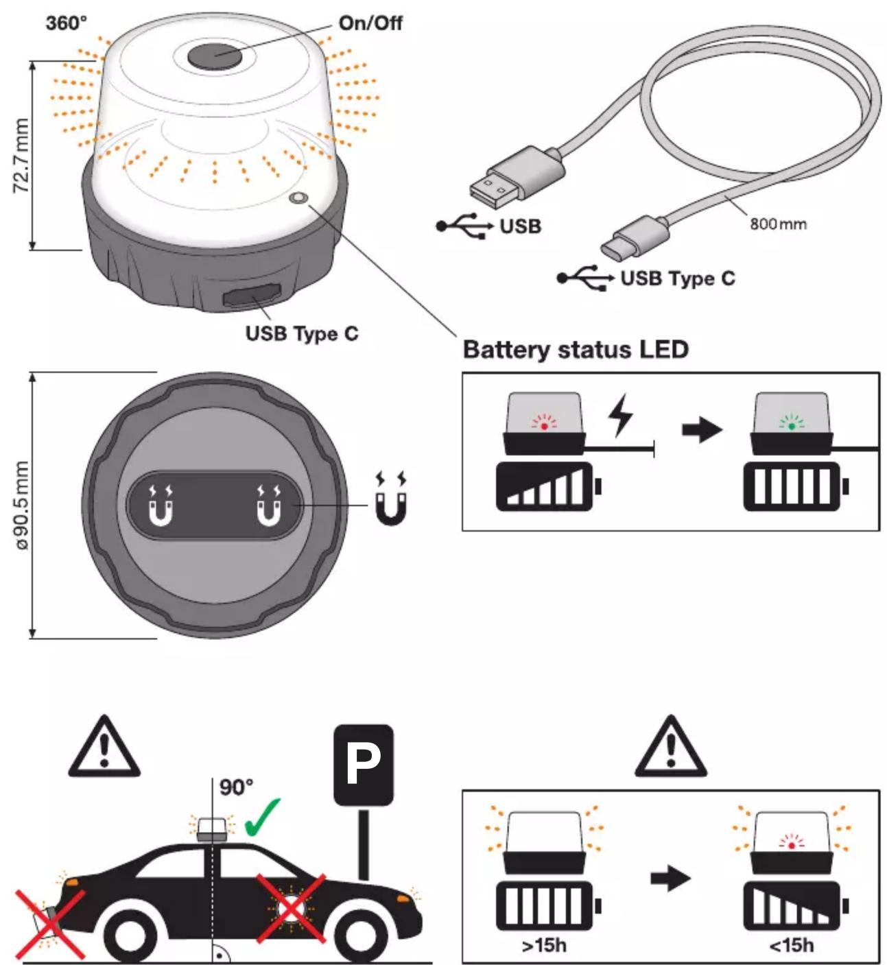 Osram LEDguardian ROAD FLARE Signal TA20 - LEDguardian® - 1