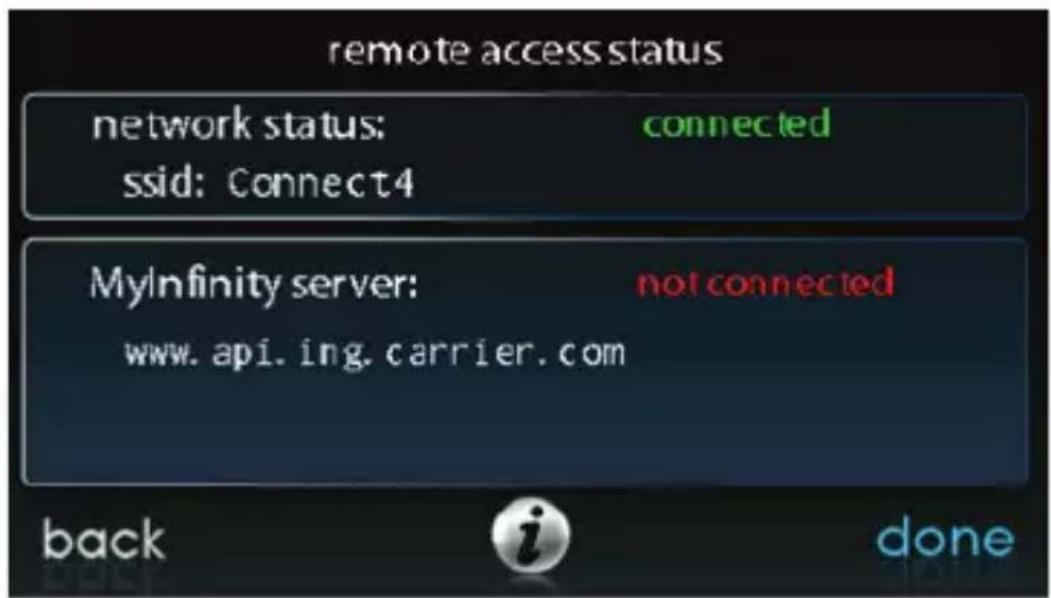 CARRIER Infinity SYSTXCCWIF01-B - État de connectivité Wi-Fi® - 7