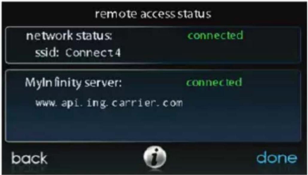CARRIER Infinity SYSTXCCWIF01-B - État de connectivité Wi-Fi® - 3