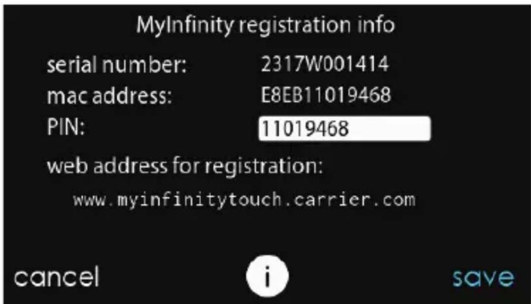 CARRIER Infinity SYSTXCCWIF01-B - Accès sans fil - 7