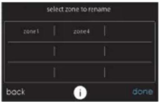 CARRIER Infinity SYSTXCCITC01-C - Noms de zone (s'il y a lieu) - 2