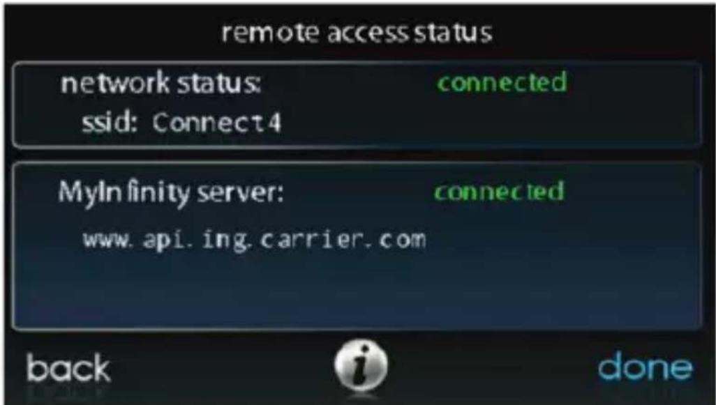 CARRIER Infinity SYSTXCCITC01-C - État de connectivité Wi-Fi® - 3