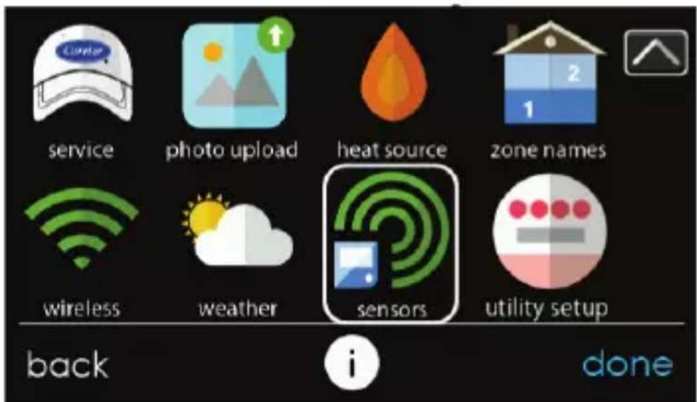 CARRIER Infinity SYSTXCCITC01-C - Menu - 1
