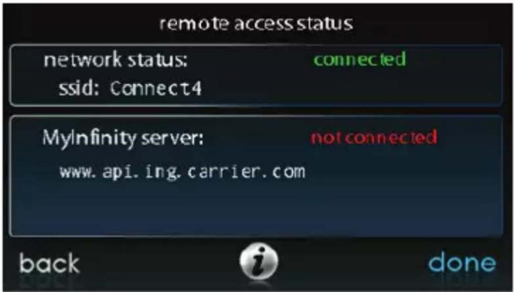 CARRIER Infinity SYSTXCCITC01-B - État de connectivité Wi-Fi® - 5