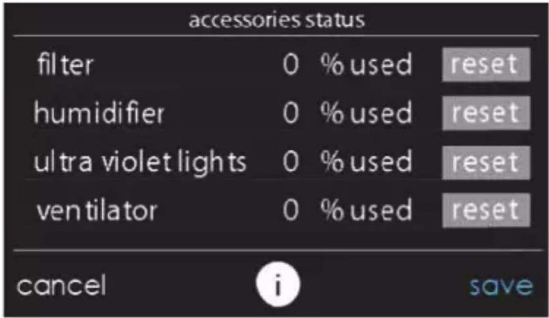 CARRIER Infinity SYSTXCCWIC01-B - État des accessoires - 1