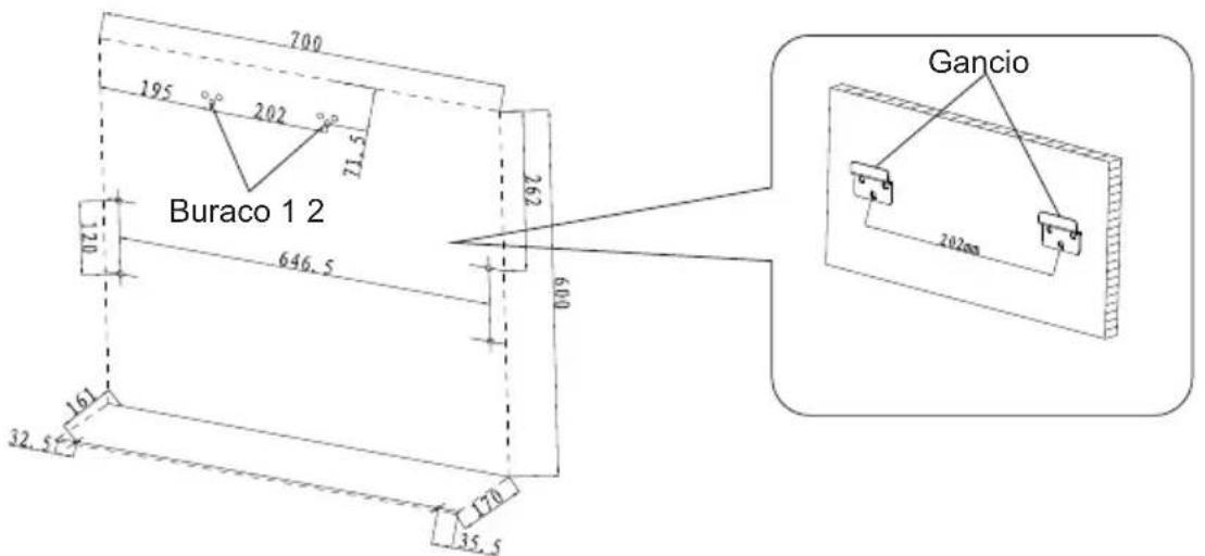 TCL MN12Z0 - - Instalação de ganchos - 1