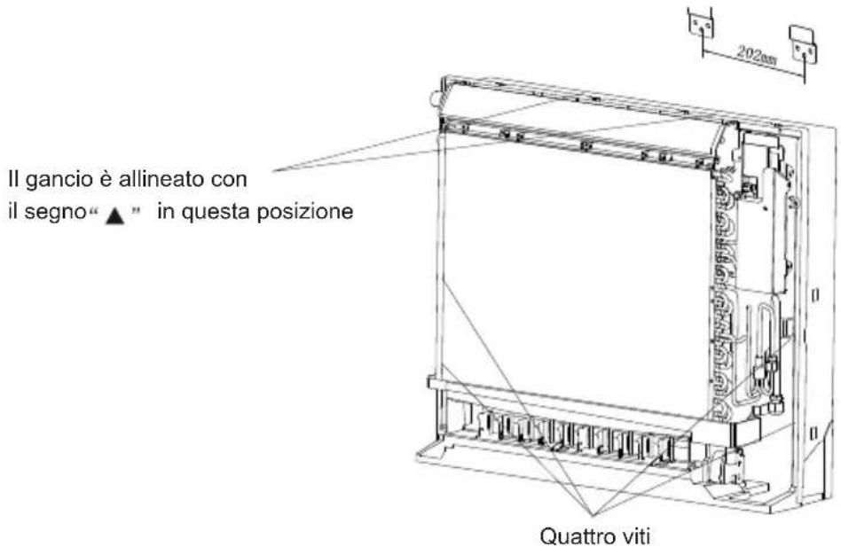 Il gancio è allineato con il segno“▲” in questa posizione 2020m Quattro viti