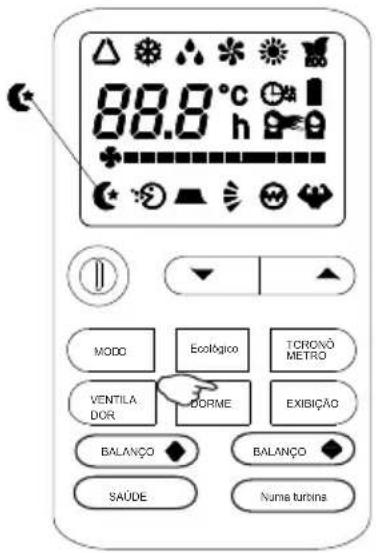 88.0°C H MODO Ecológico TCRONÔ METRO VENTILA DOR DORME EXIBIÇÃO BALANÇO BALANÇO SAÚDE Numa turbinos