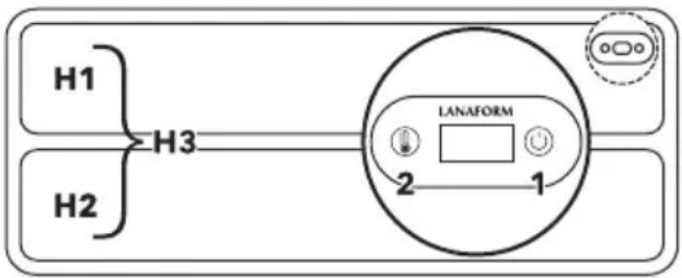 LANAFORM Heating Desk Pad - 2: temperature selection (40°C, 45°C, 50°C) - 1
