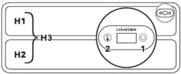 LANAFORM Heating Desk Pad - : Temperatureinstellung (40°C, 45°C, 50°C) - 1