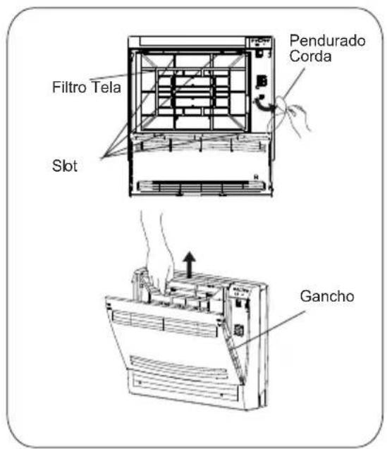 Filtro Tela Slot Pendurado Corda Gancho