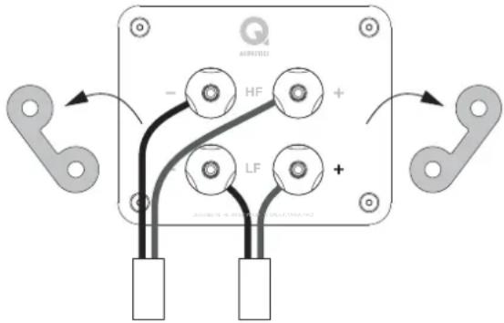 Q Acoustics Concept 50 - Verbindingen met kabels die dubbel kunnen worden aangesloten - 2
